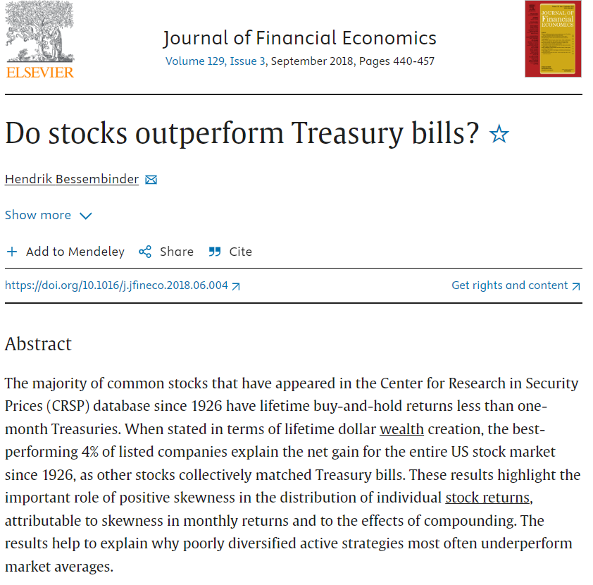 Myth: An Advisor can pick a Concentrated Portfolio of Stocks 'They Really Like"